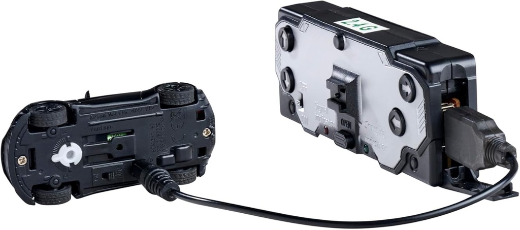 Carson 1:60 Nano Racer Aston Martin V12 Vantage Schwarz - Ferngesteuertes Auto RC Fahrzeug Spielzeug Für Kinder Remote Controled RC Car 24 GHz F