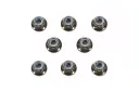 Tamiya - 4mm Flange Lock Nuts (Black, 8 Pcs.)