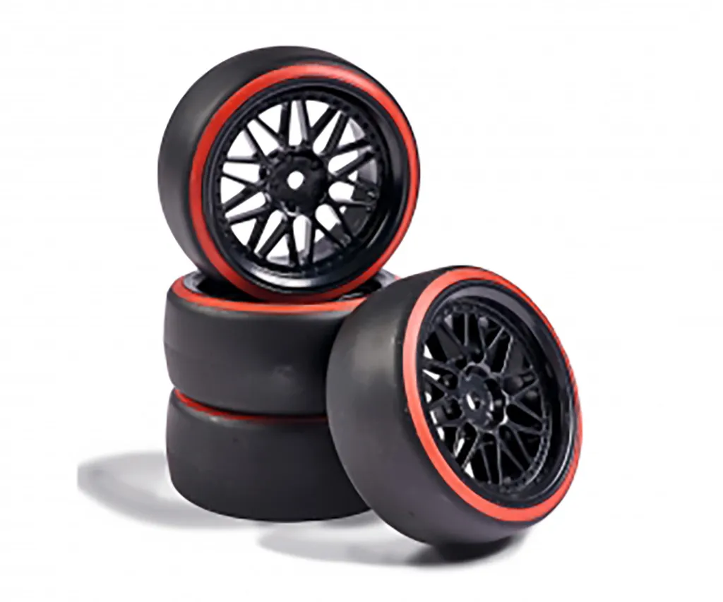 Carson - Wheel Set Drift (4) black/red