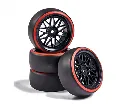 Carson - Wheel Set Drift (4) black/red