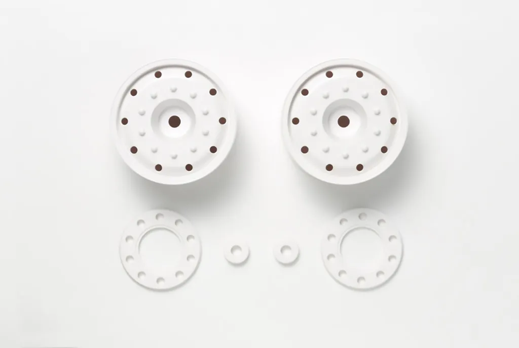 Tamiya - Hex Hub Wheels  30mm White  (1 pair)