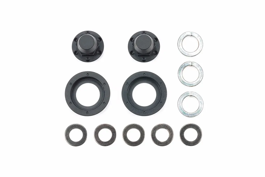 Tamiya - Truck Hub Nuts For Single Wheels OP.56 Single Hub Nut Black 2pcs
