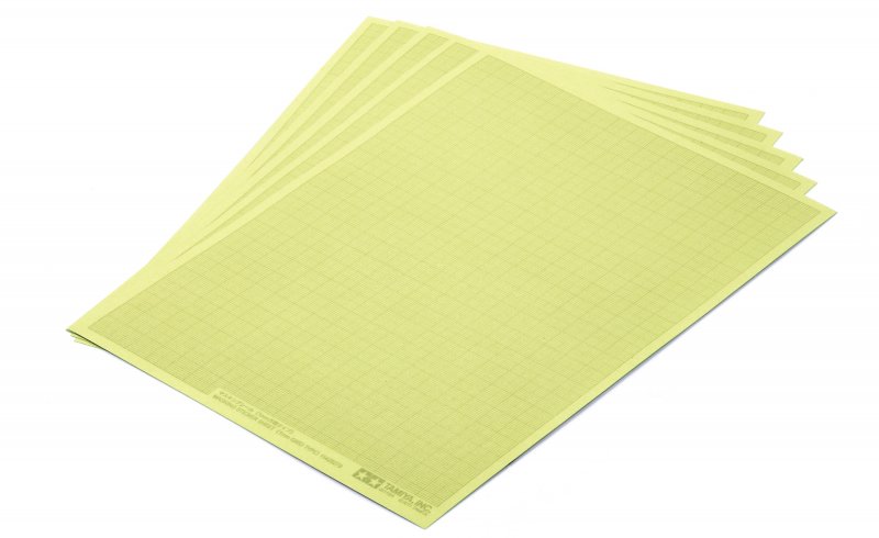 [87129] Tamiya Masking Sticker Sheet 1mm Grid X5
