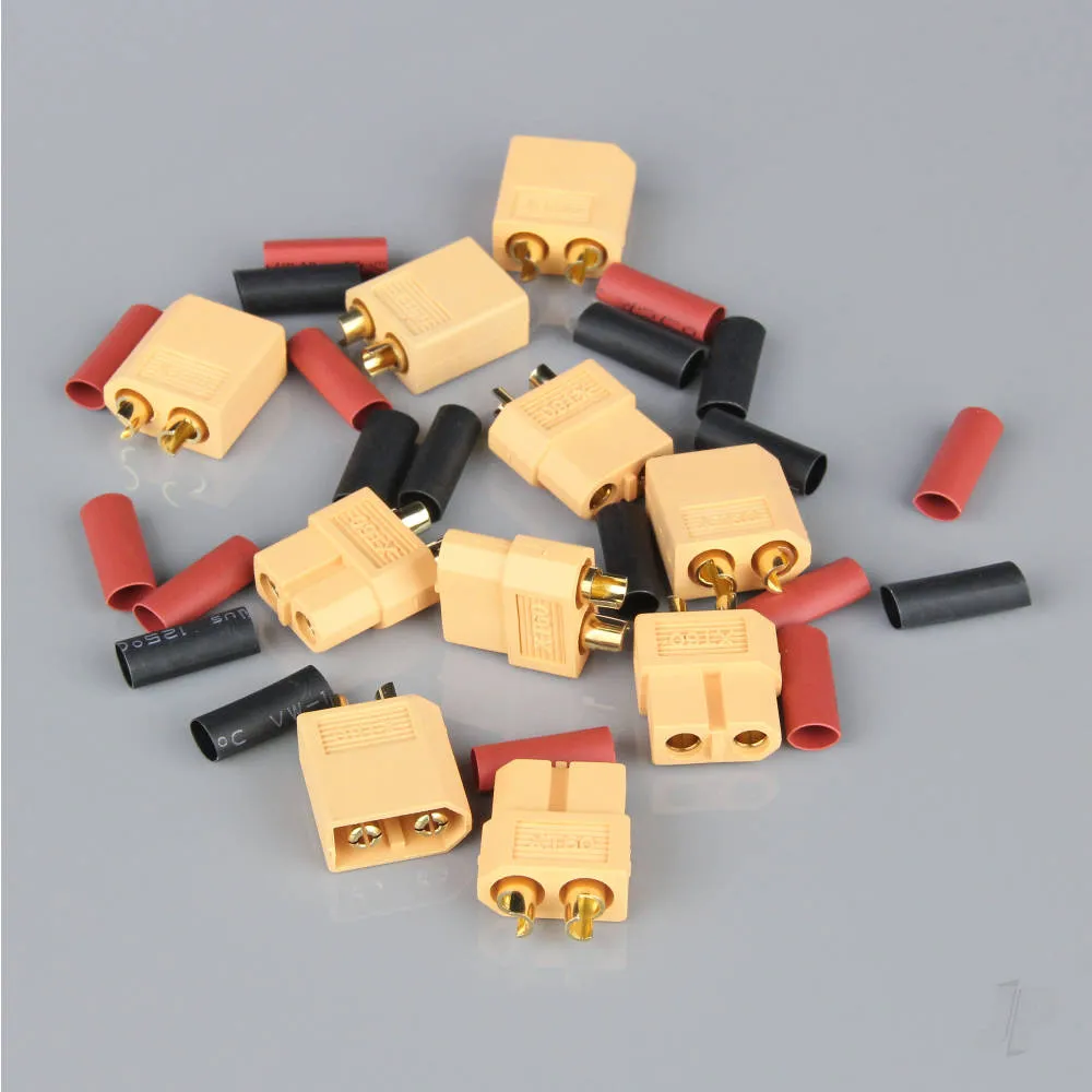 XT60 pair including heat shrink (5pcs)
