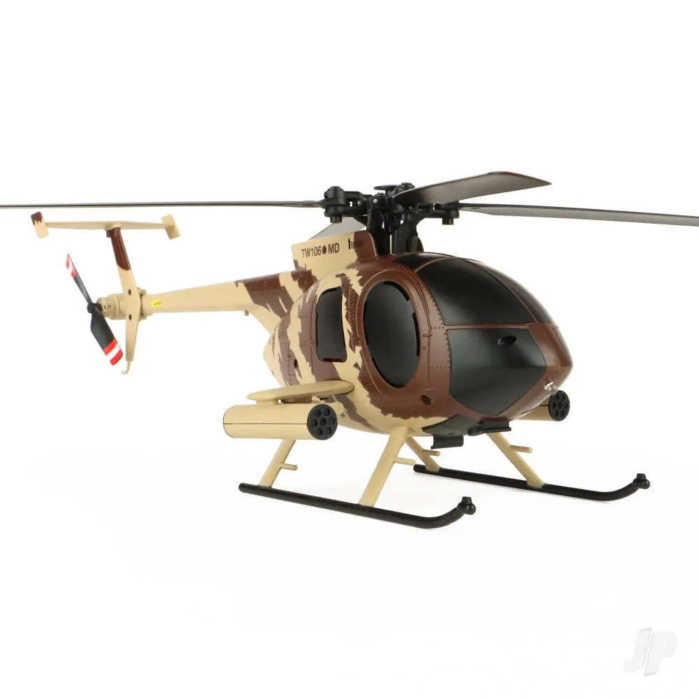 Twister MD 500 Scale 250 Flybarless Helicopter with 6 Axis Stabilisation and Altitude Hold (Brown/Sand)