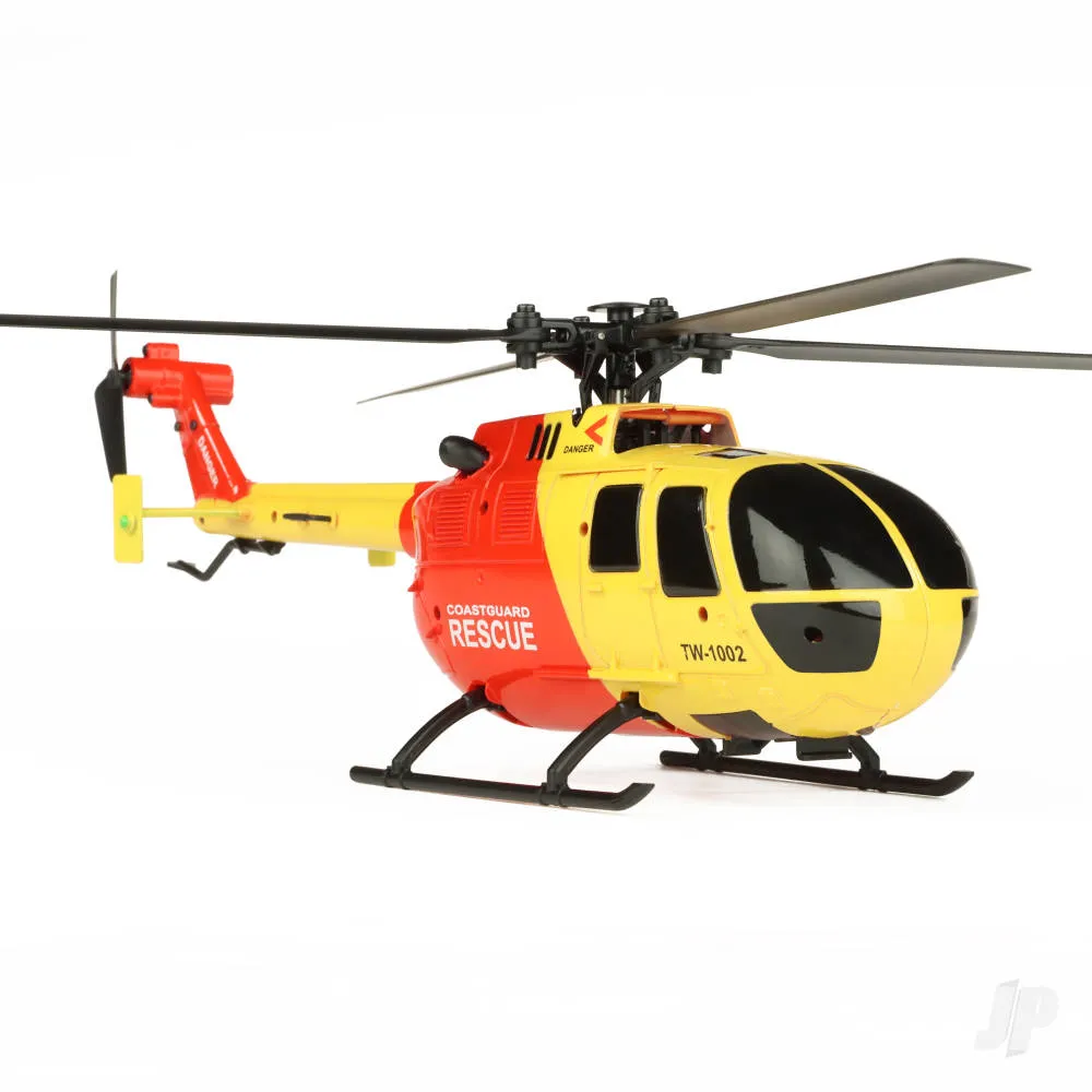 Twister BO-105 Scale 250 Flybarless Helicopter with 6 Axis Stabilisation and Altitude Hold (Yellow/Red)